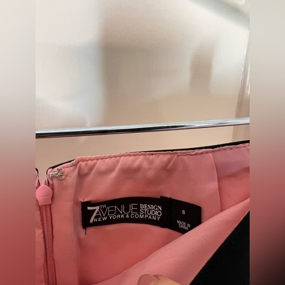 7th Avenue New York & Company Pink Flared Hi-Lo Trumpet Stretch Skirt Size 8 - Picture 9 of 10